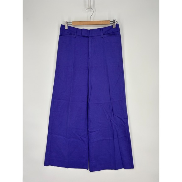 Banana Republic Pants - Banana Republic Pants Womens 2 Purple Linen Blend Wide Leg Office Career